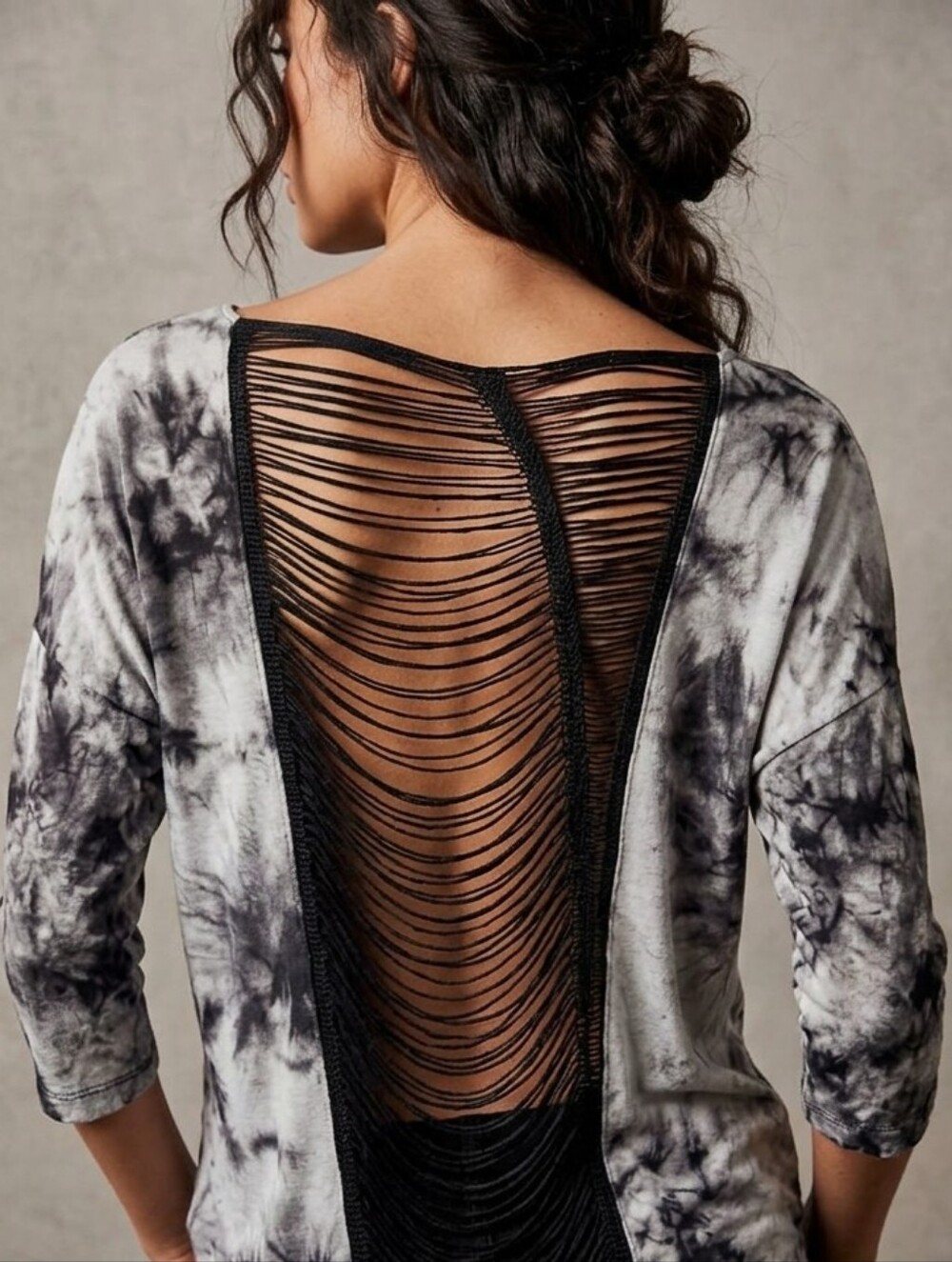 Tie dye backless top
